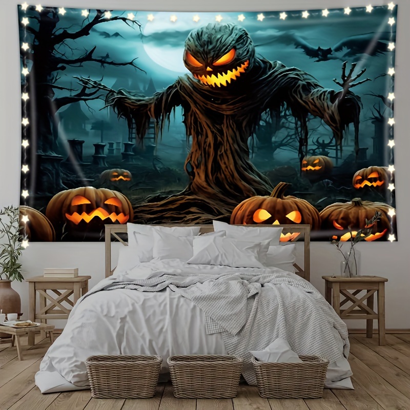 IAMAGOODLADY Spooky Halloween Party Decorations Sale Clearance Halloween  Tapestry with Print Background Hanging Bedroom Wall Halloween Decor Under  10