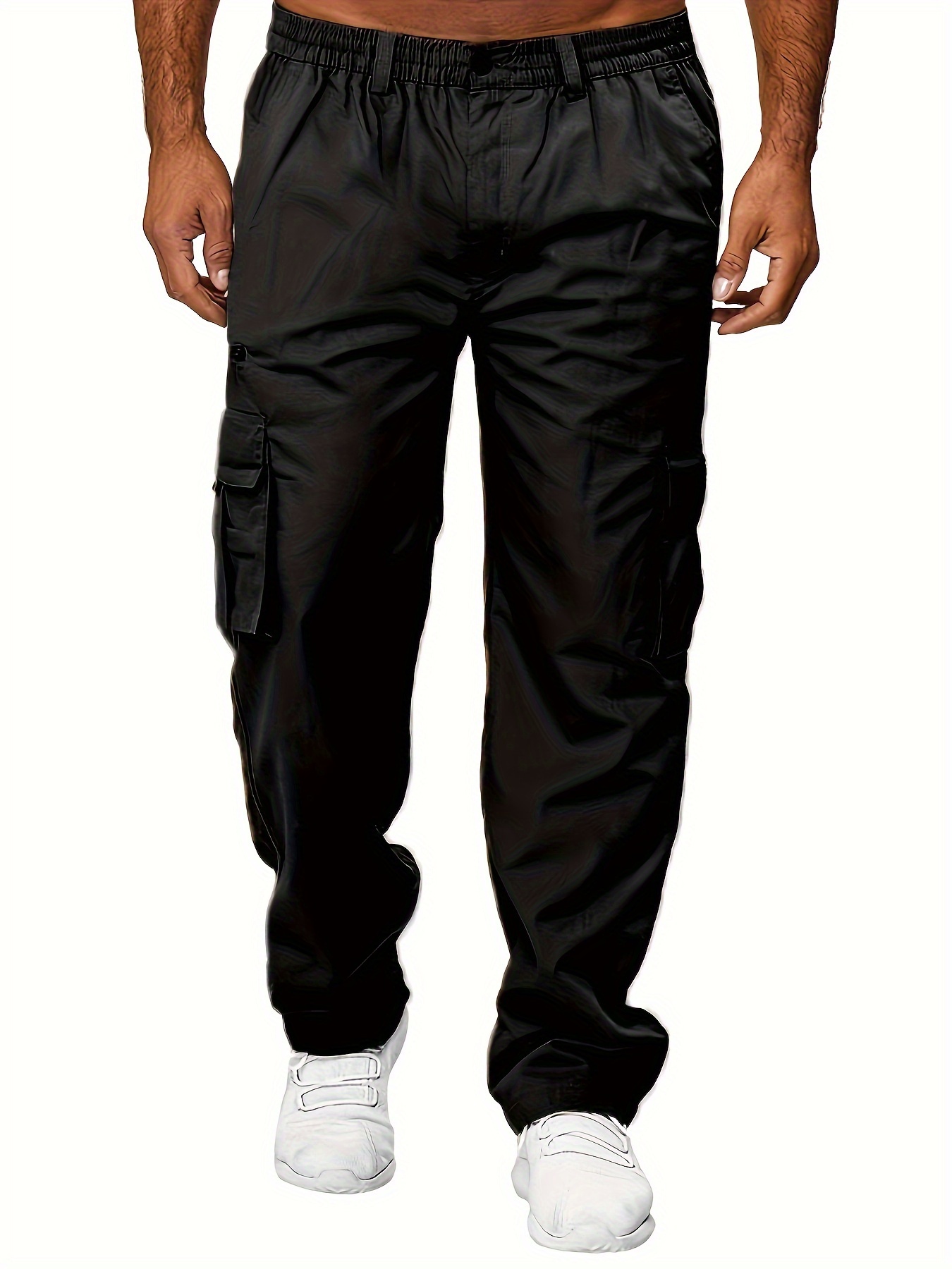 Relaxed Fit Work Pants - Black - Men