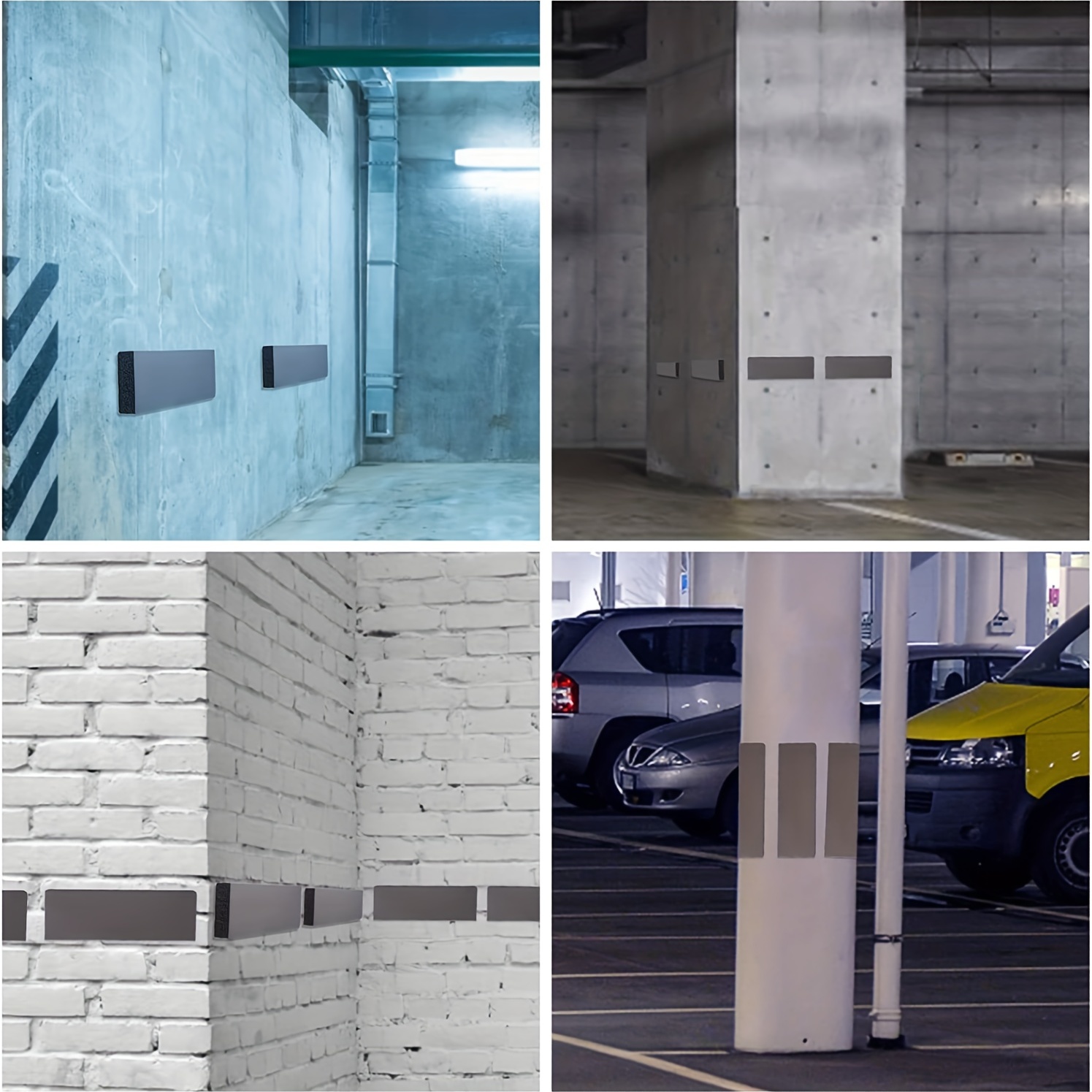 4 Garage Wall Protectors Self-Adhesive Door Wall Protectors 11.81 X 3.94 X  1.18 Inch Garage Door Edge Protection For Car Doors, Garage Walls And Parki