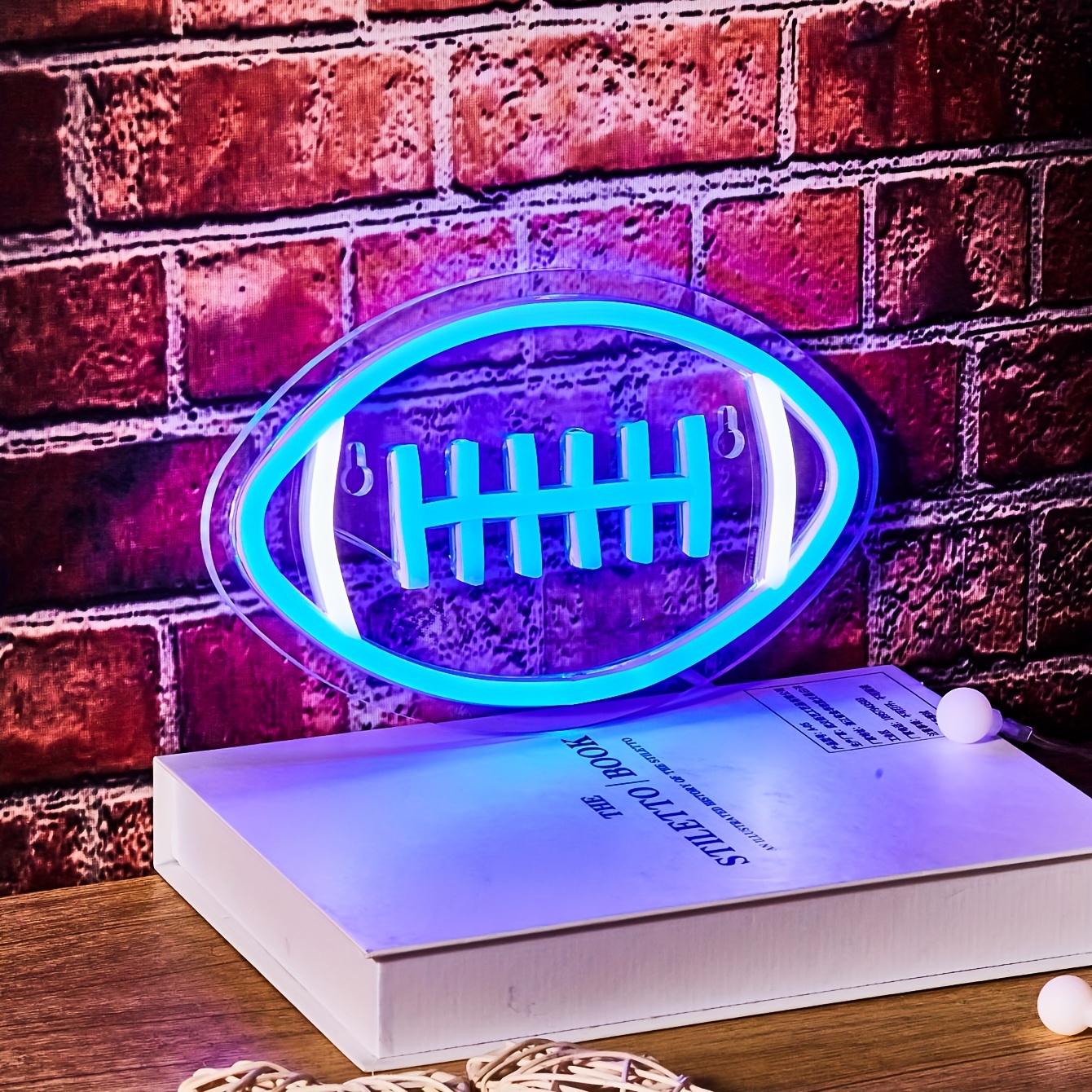 Backboard Led Neon Light American Football Online Switch 5v Temu