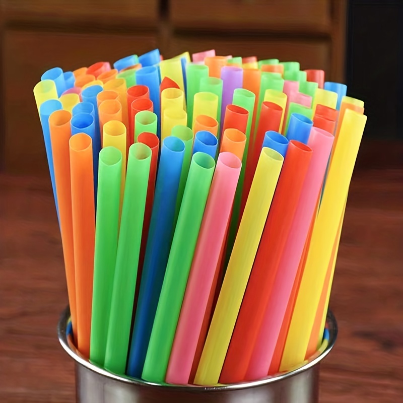 Plastic Straws Long Rainbow Colored Reusable Plastic - Temu United Arab  Emirates