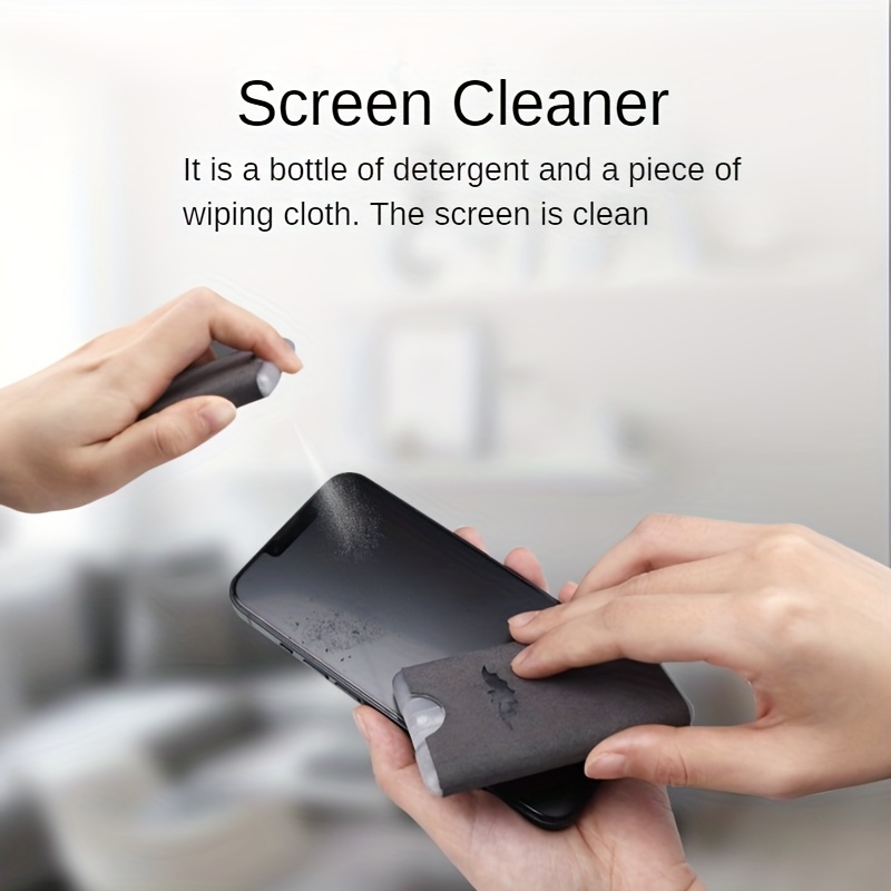 Screen Cleaner Spray (16oz) and Microfiber Cloth - TV Screen Cleaner,  Computer Cleaner, Laptop Screen Cleaner, Monitor Cleaner - for Phone, Ipad