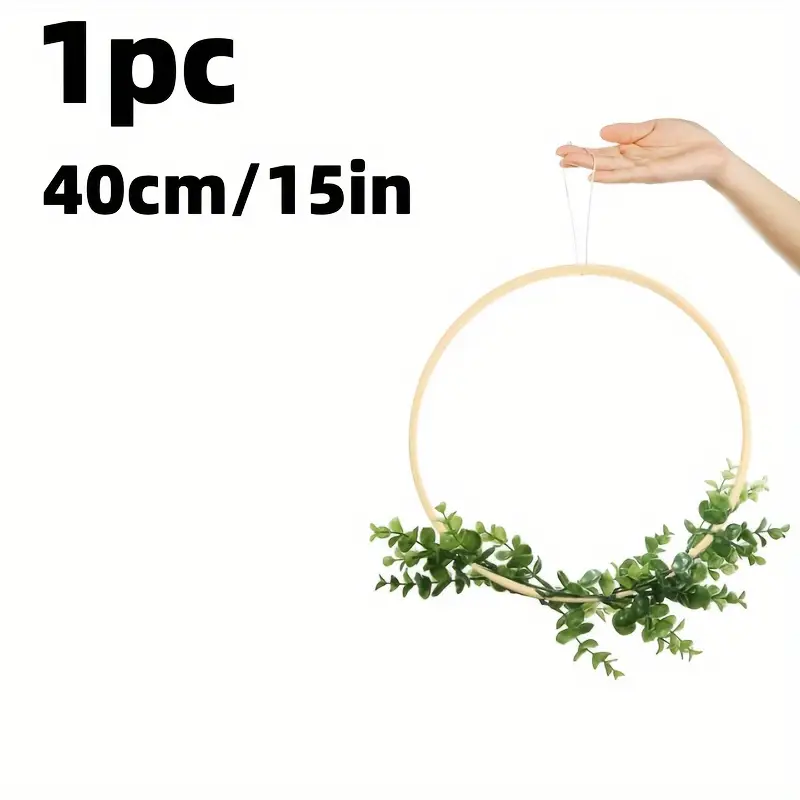 Wooden Bamboo Rings For Crafts Dream Catcher Rings Wooden - Temu
