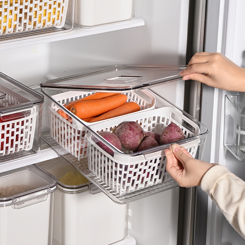 PETG Fruit Storage Containers for Fridge Freezer Small Transparent