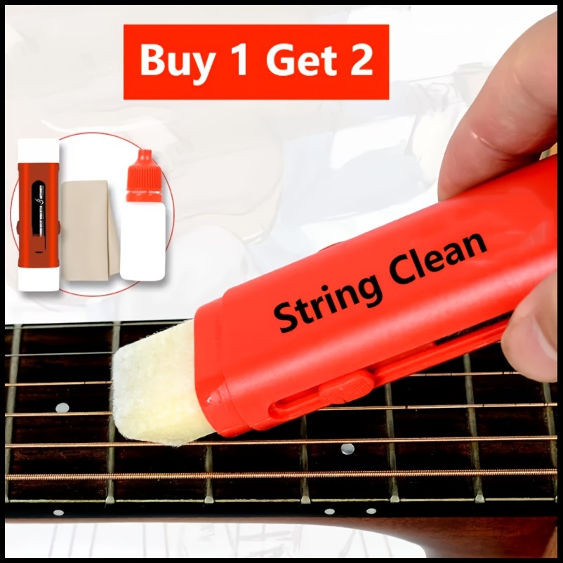 TEMU Guitar String Cleaner & Fret Care Brush Pen - Anti-rust Oil Eraser For Enhanced Playability On Guitars, Ukuleles, Basses,