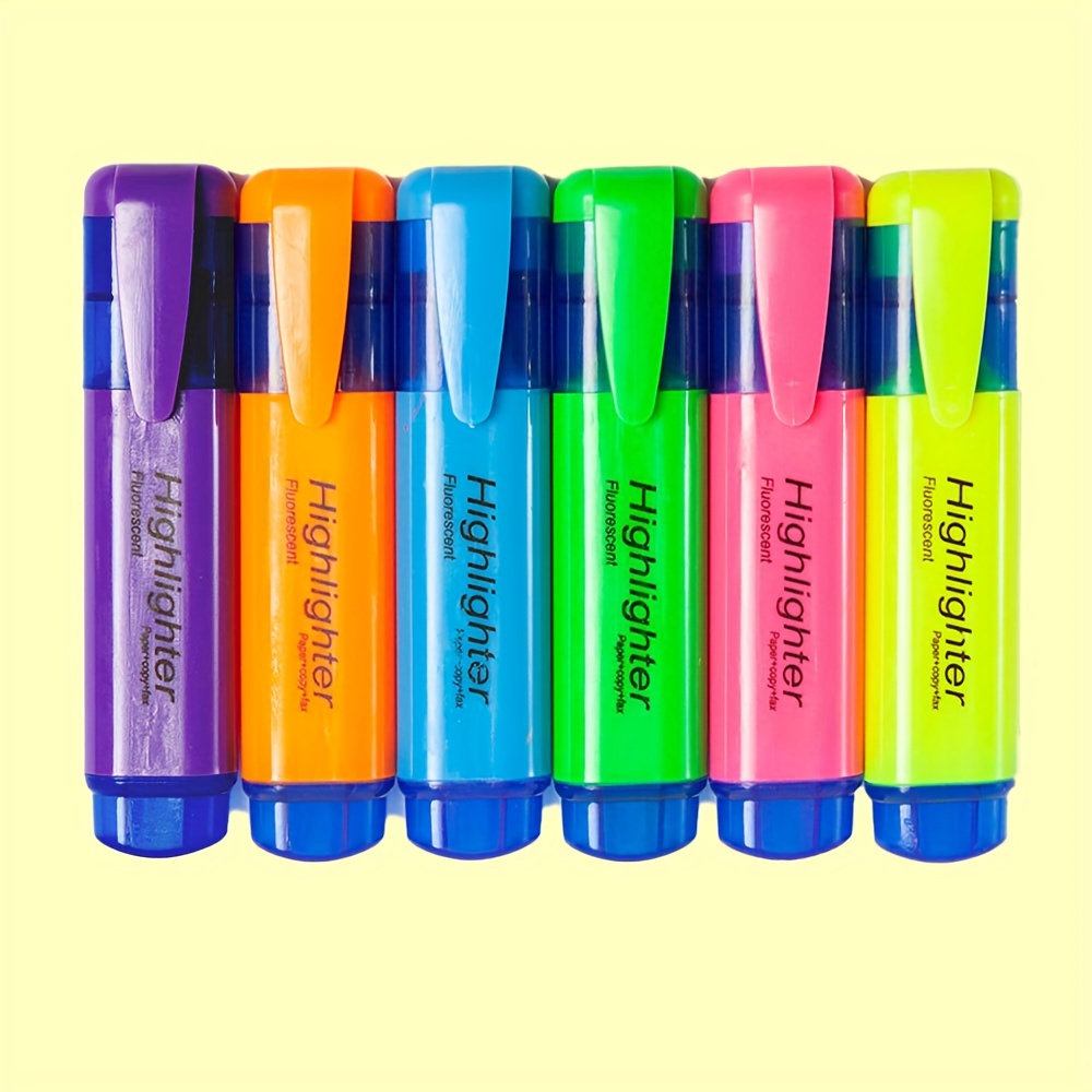 Double Tip Highlighter Pens Macaron Color Markers Midliner Pastel  Highlighters Stationery Set Of 6 Visible Dual-Ended Highlighters-study  Markering