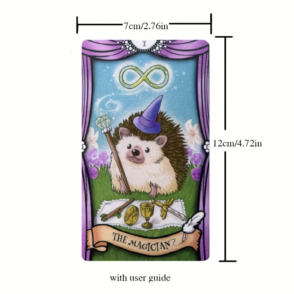 Hedgehog Tarot Cards & Guide for Family Outdoor Camping Activities