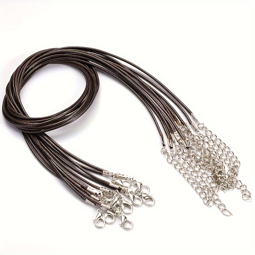 Bulk Lot Black Pu Leather String Necklace Cord Diy - Temu