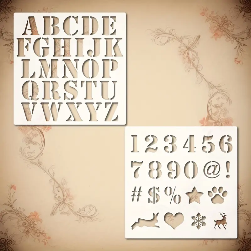 Alphabet Letter Number Stencils Reusable Letter Template - Temu