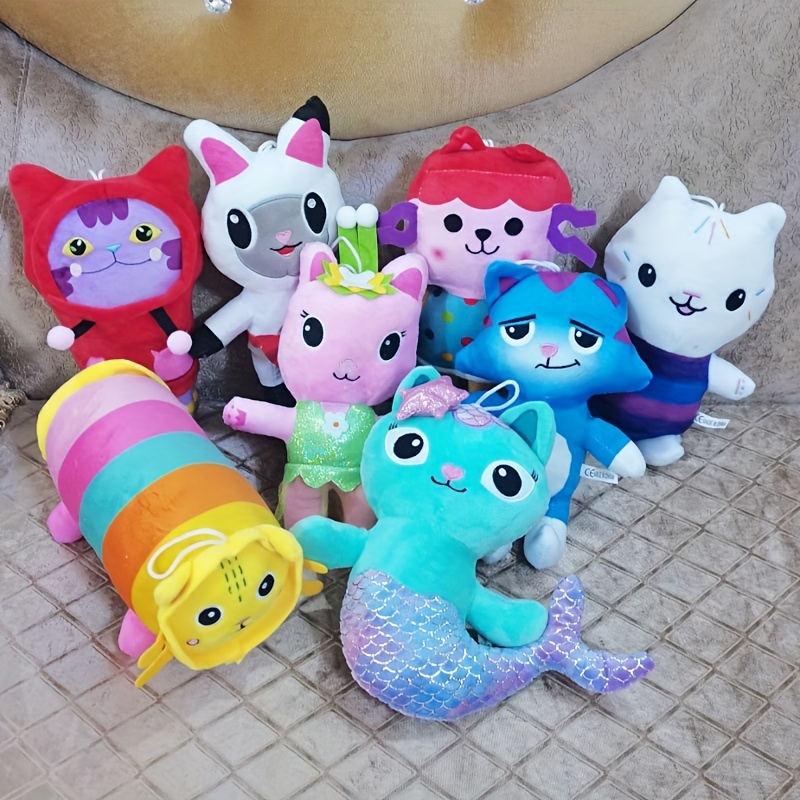Casa de muñecas Gabby, peluche, juguetes Gaby, casa, gato, muñeca, animales  de peluche de dibujos animados, gatos sirena, muñecos de peluche, regalo