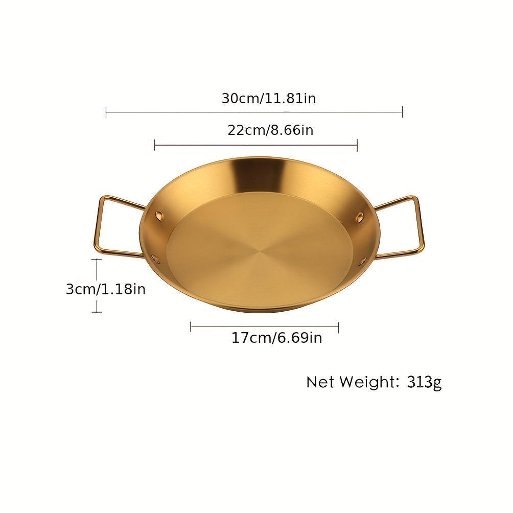 Spanish Seafood Rice Pot Golden, Seafood Plate, Heat Resistant Non-slip  Noodles Plate - Temu
