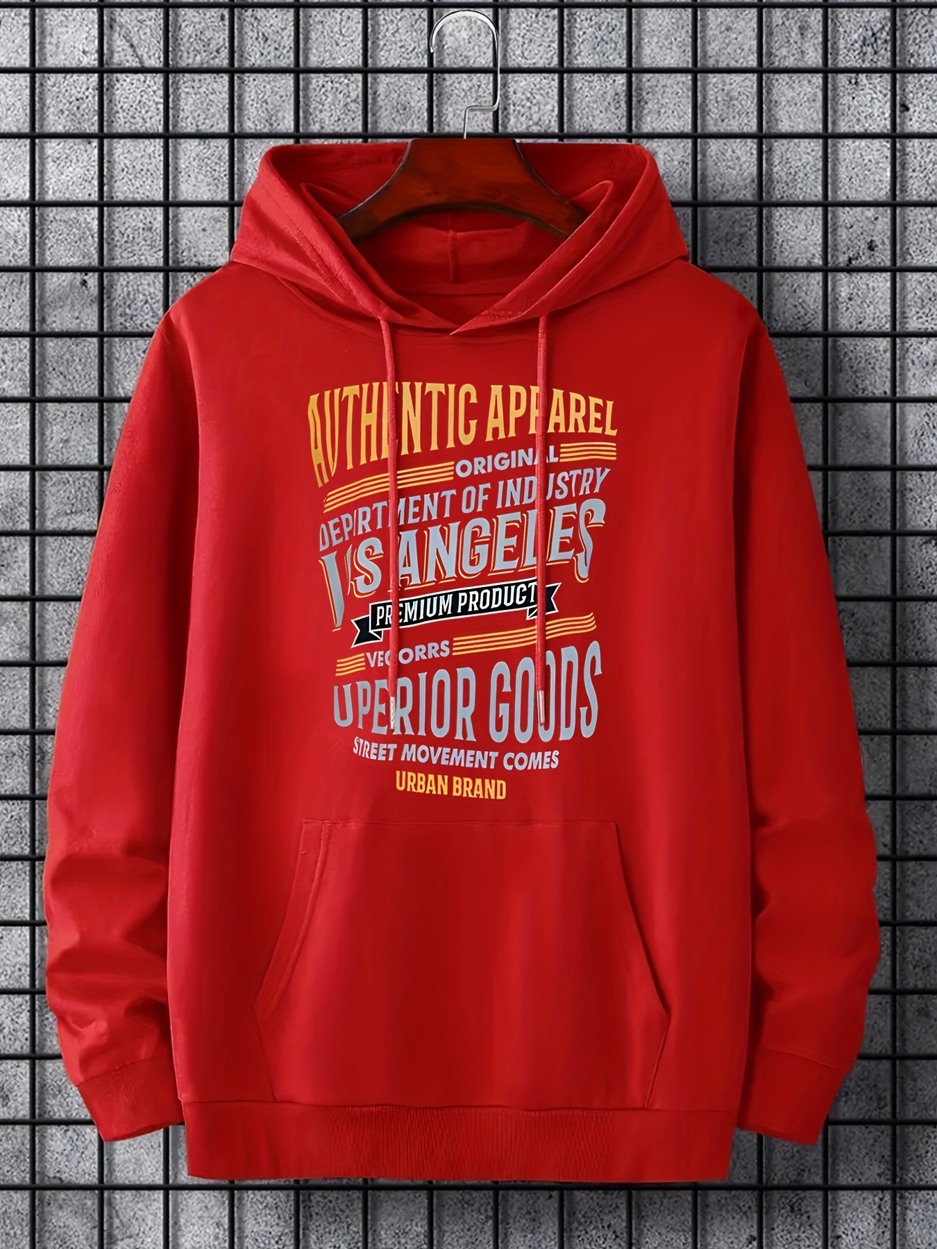 Men's Authentic Print Hoodie for Spring Fall