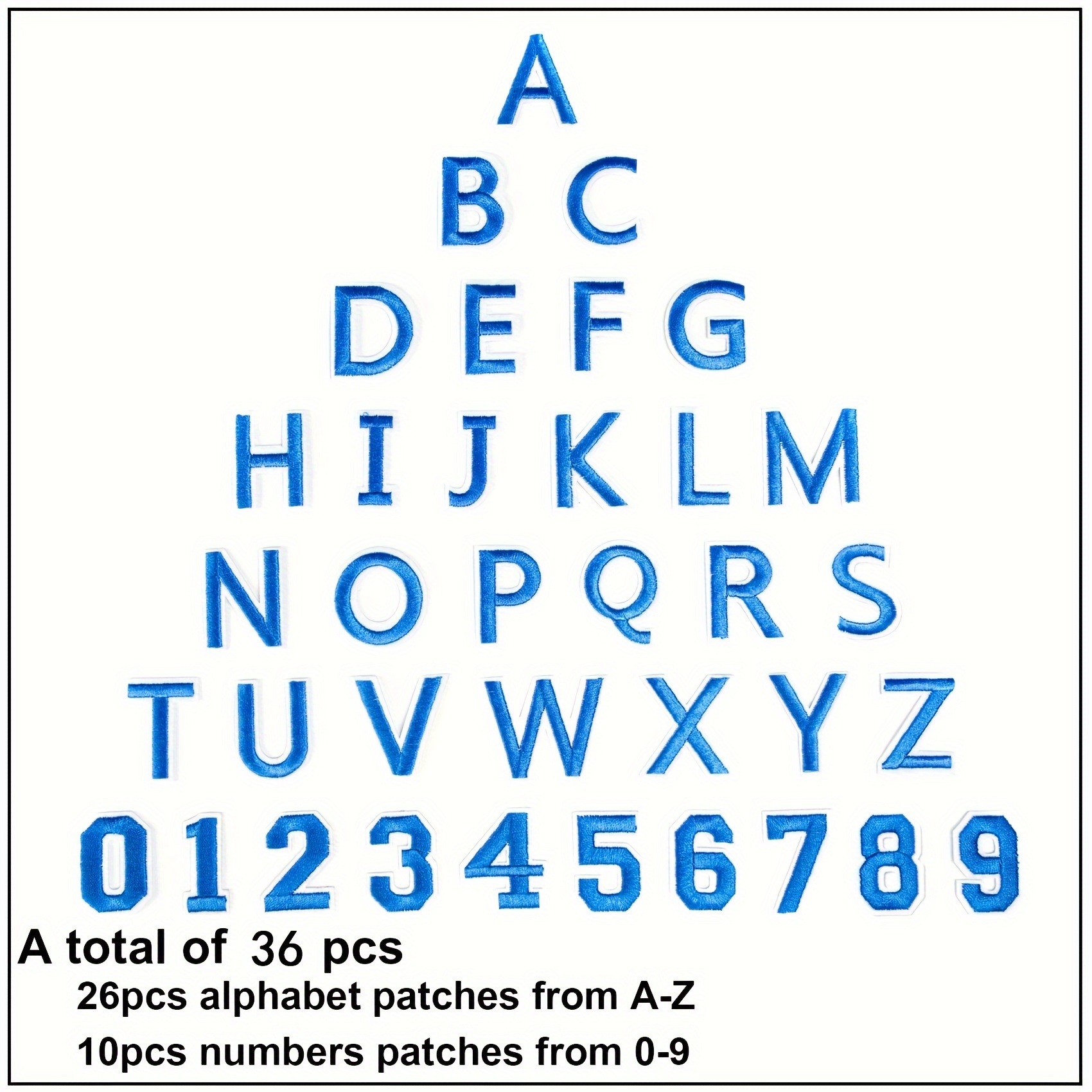 1 parche estereoscópico del alfabeto de la A a la Z sin - Temu Chile