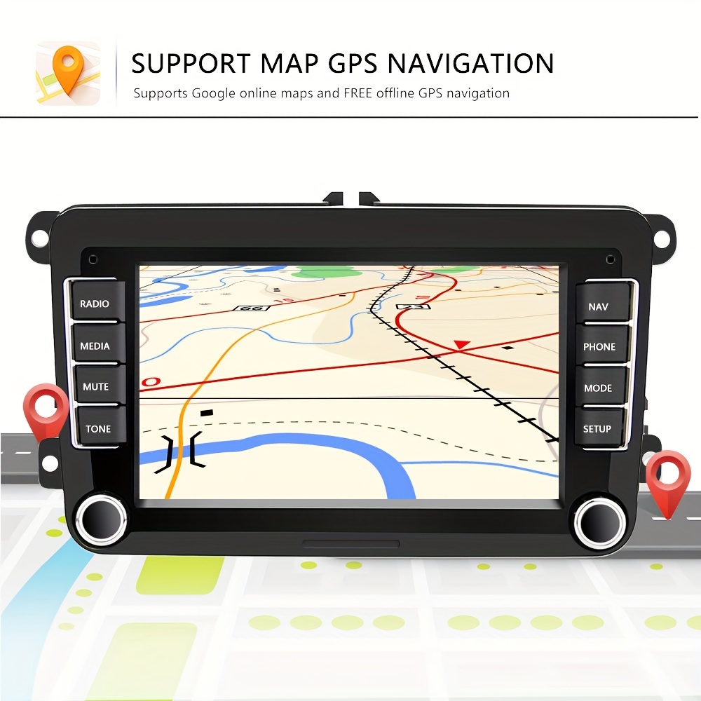 A-Sure 7'' Android 11 AutoRadio Carplay 2+32G DAB+ Navi GPS für VW Gol