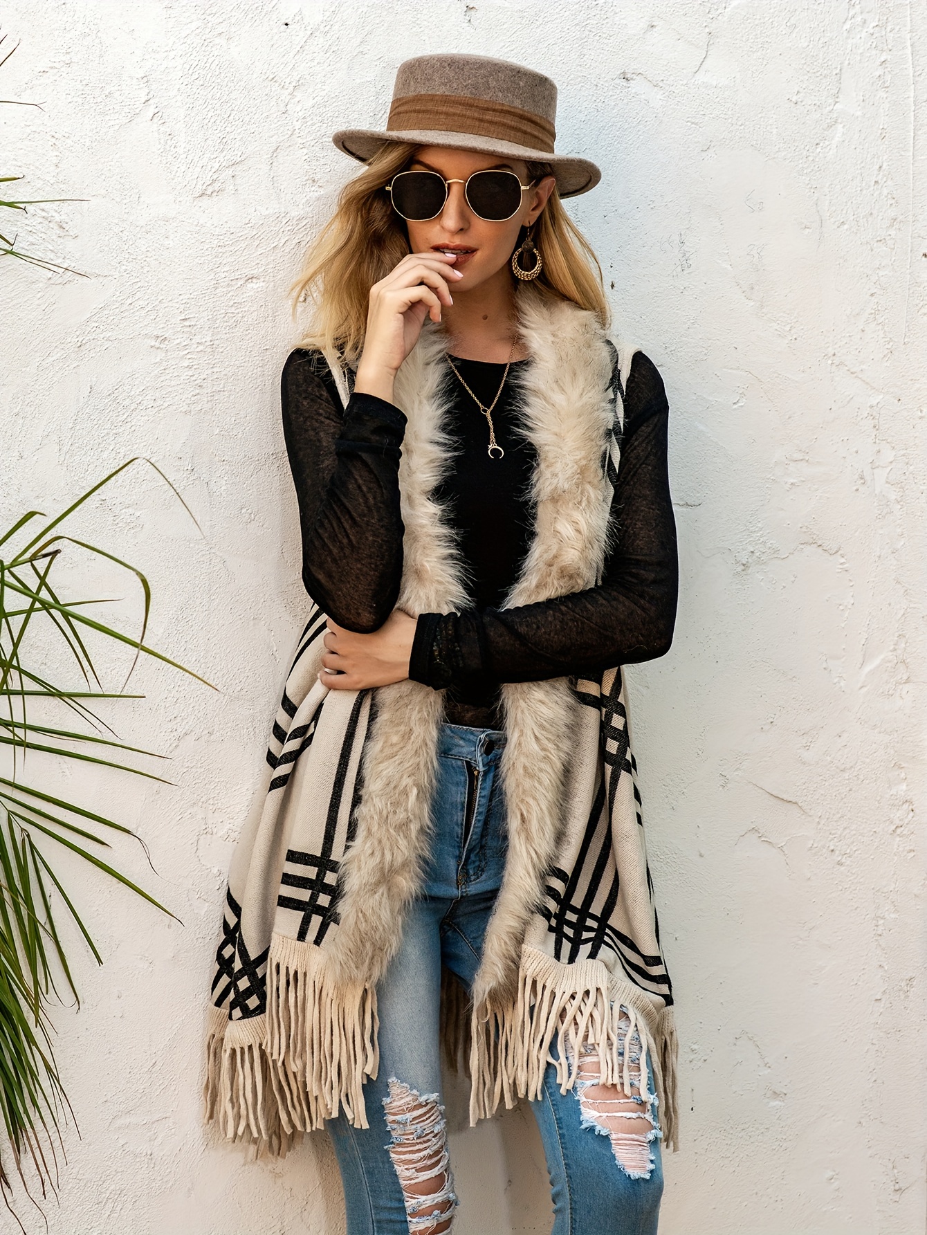 Boho hot sale sleeveless cardigan