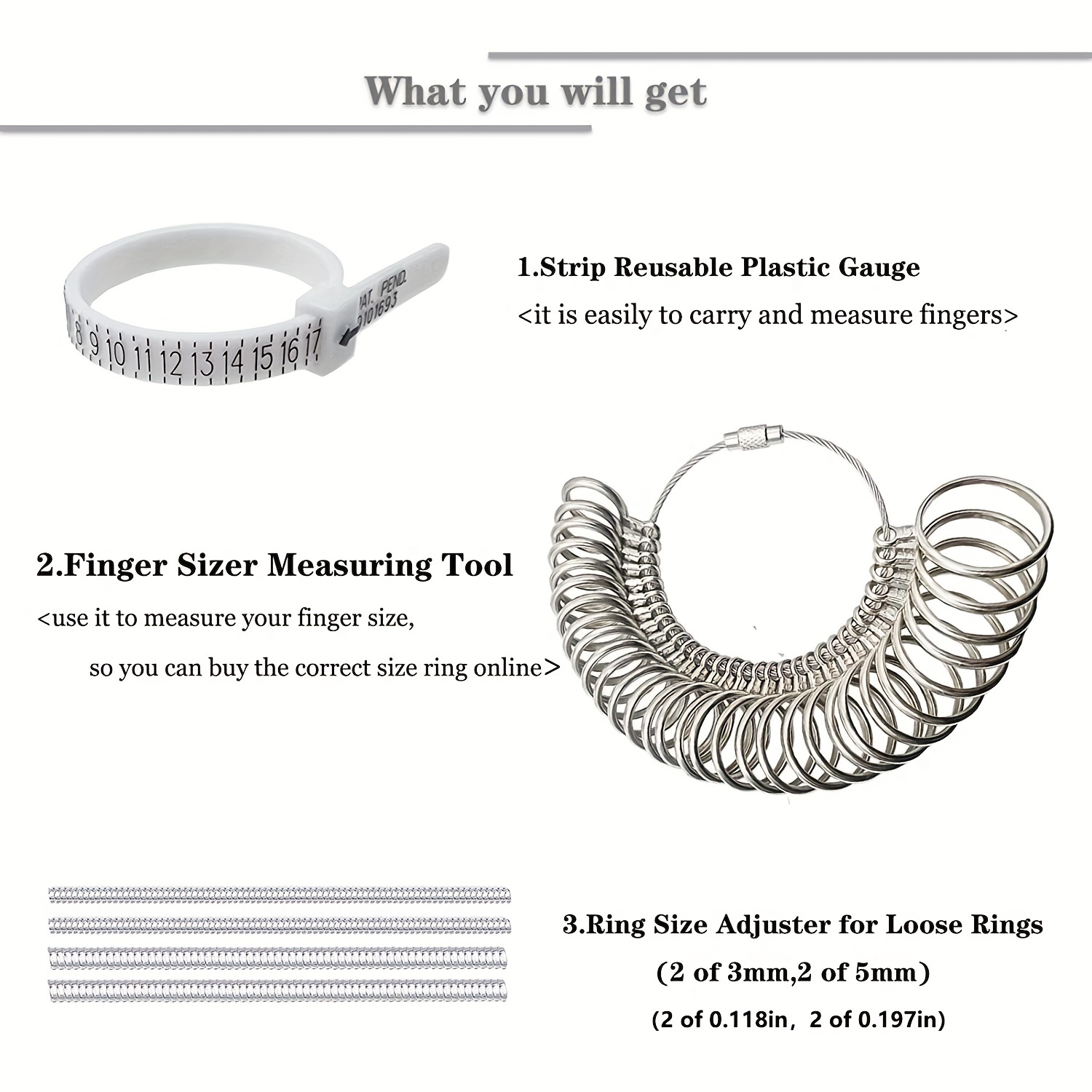 Ring Sizer Measuring Tool Metal Ring Sizer Guage Sizes Ring - Temu