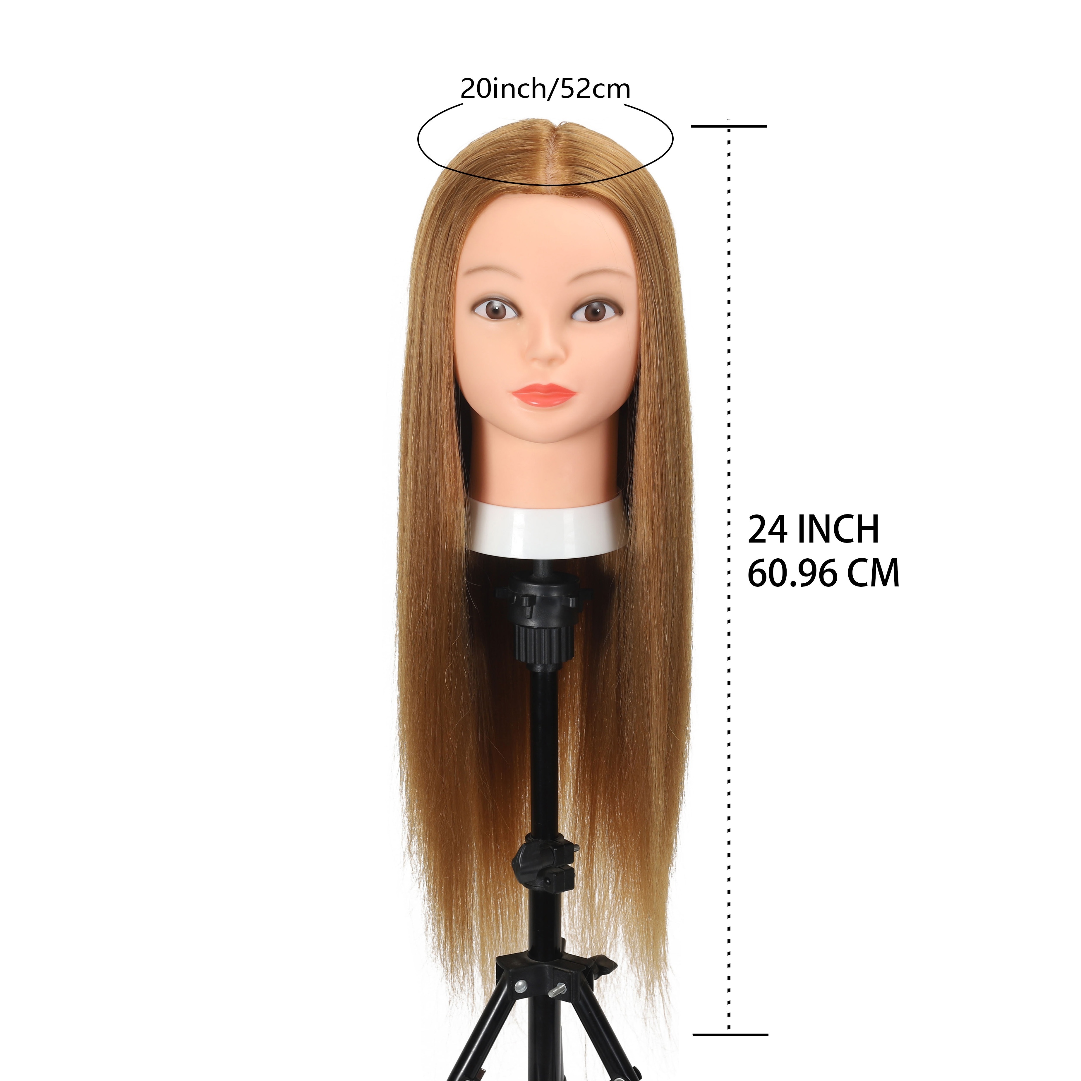 Carevas 70% Human Hair Mannequin Head For Braiding Manikin Head For  Hairdresser Professional Cosmetology Dummy Head 