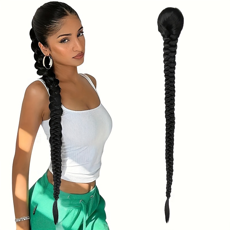 30 Inch Long Braided Ponytail Extension For Women Ponytail
