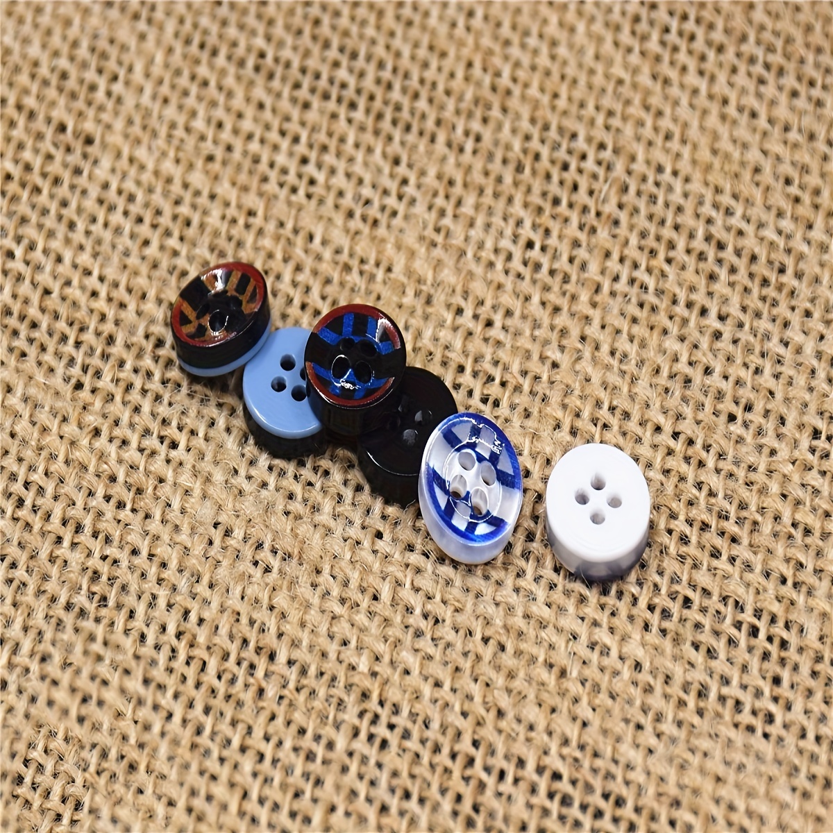 10pcs 3D Printed Resin Shirt Buttons Real Ripple Pearly Button