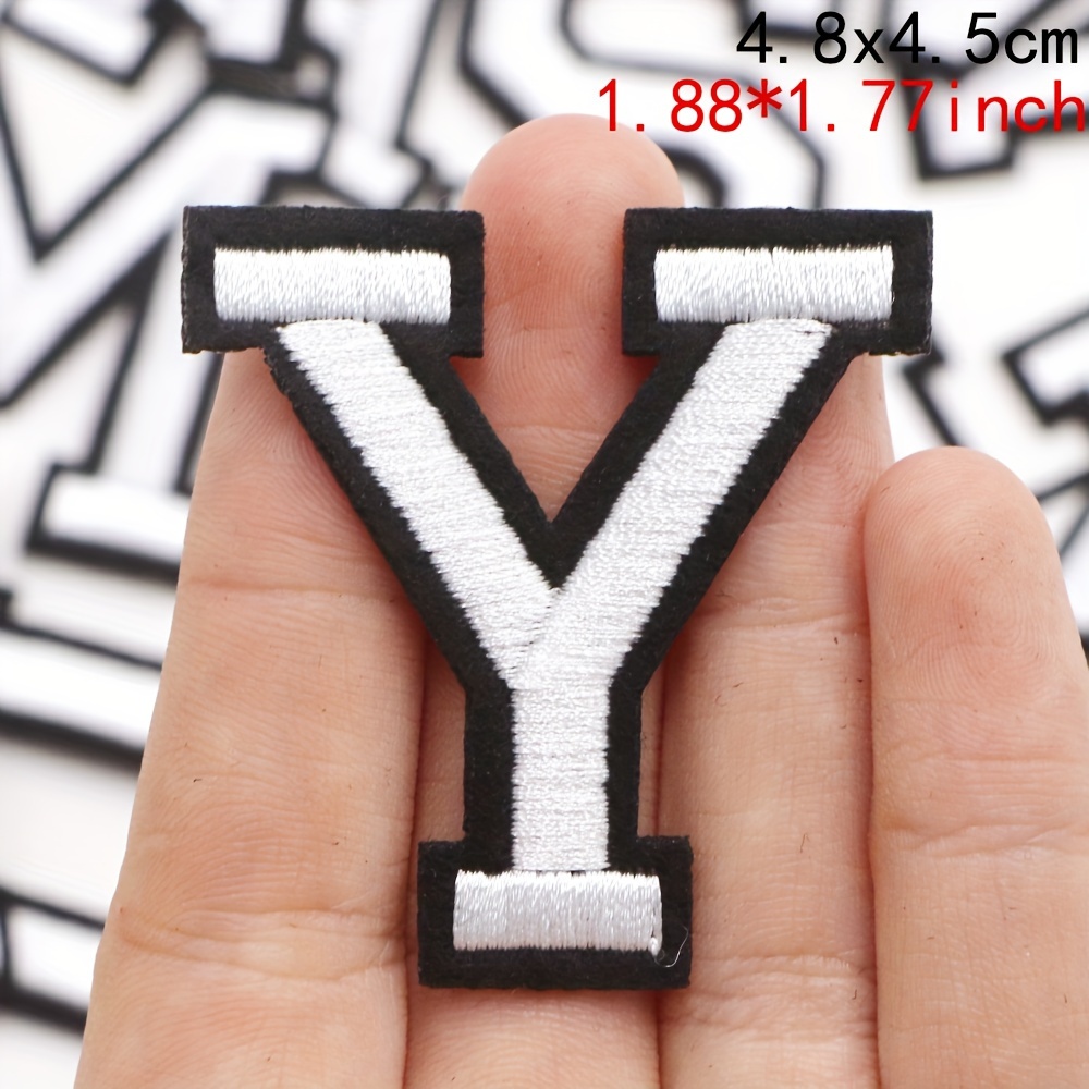 E30 Embroidered Iron-On Patch White