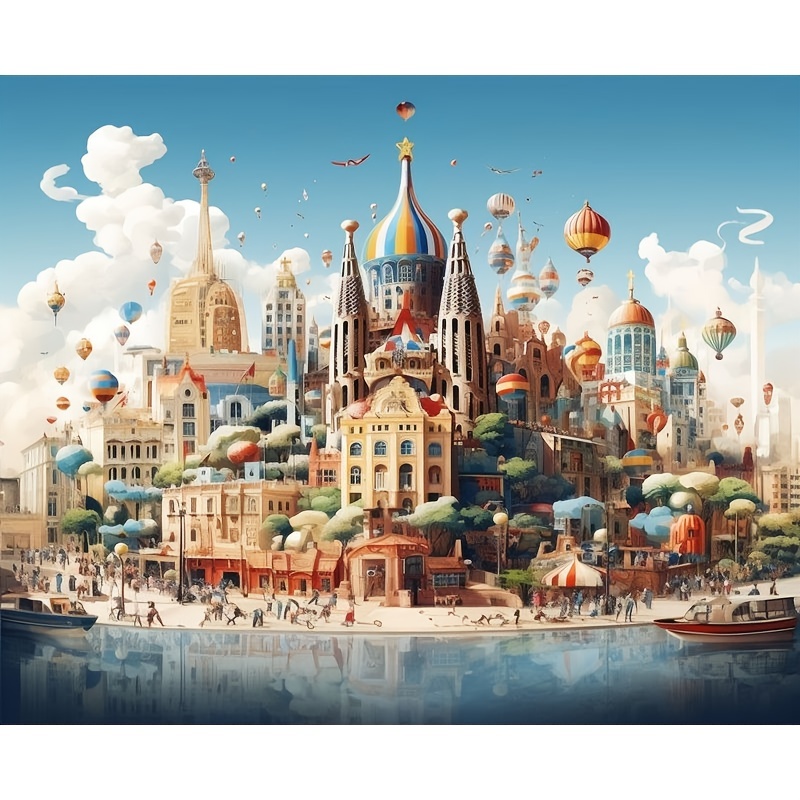 Cheap 5d Diamond painting Embroidery Cross Stitch Castle Pictures of  Rhinestones Diamond Art Painting Kits Landscape Decor for Home