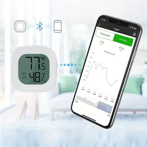 Smart Thermometer Humidity Sensor Monitor Home Temperature Humidity With  Time Calendar Alarm Clock Perfect For Bedroom Greenhouse Garage, High-quality & Affordable