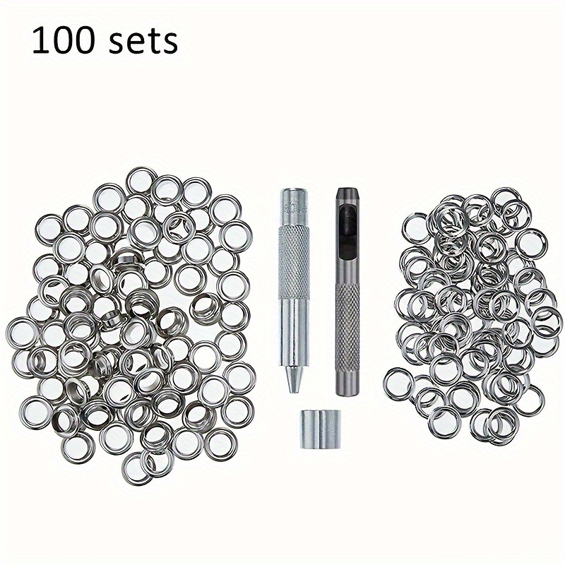 120pcs Grommet Kit With 3pcs Grommet Punch Tool, Grommet Eyelets Metal  Eyelets, Tarpaulin Repair Kit Eyelet Set For Craft Making, Repair And  Decoratio