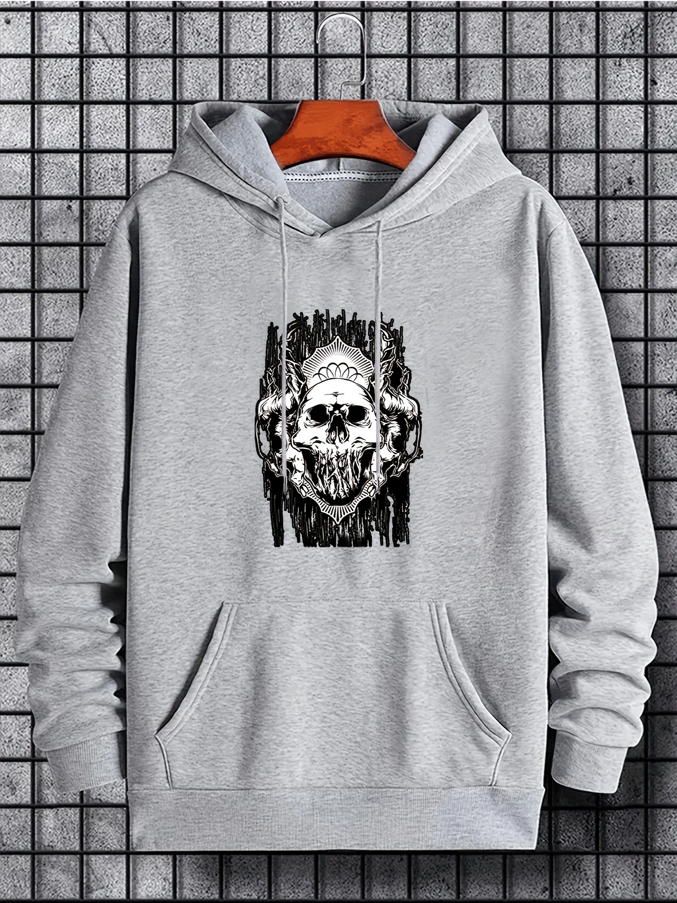 Sudadera con capucha para hombre, diseño de anime, color blanco con  bolsillo de canguro.