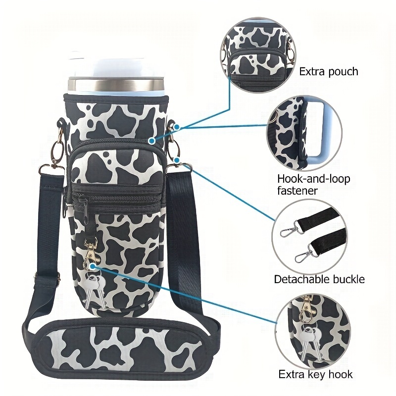 40oz Water Bottle Pouch Diving Fabric Portable Bag Water Bottle Wallet Water  Bottle Caddy With Dual Zipper For Phone Keys Card - AliExpress