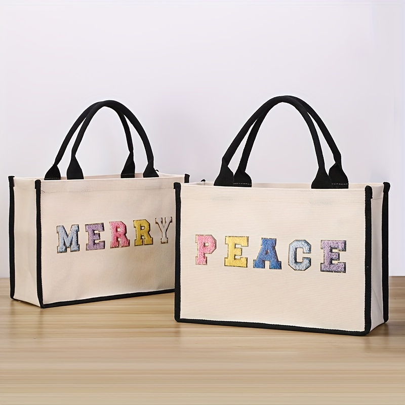 1pc Large Capacity Fashionable Tote Bag With Letter Printing, Suitable For  Women's Daily Use