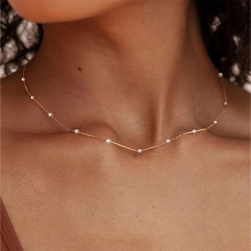 GOLD STRING CHOKERS ~in assorted gems – TIMKA JEWELRY