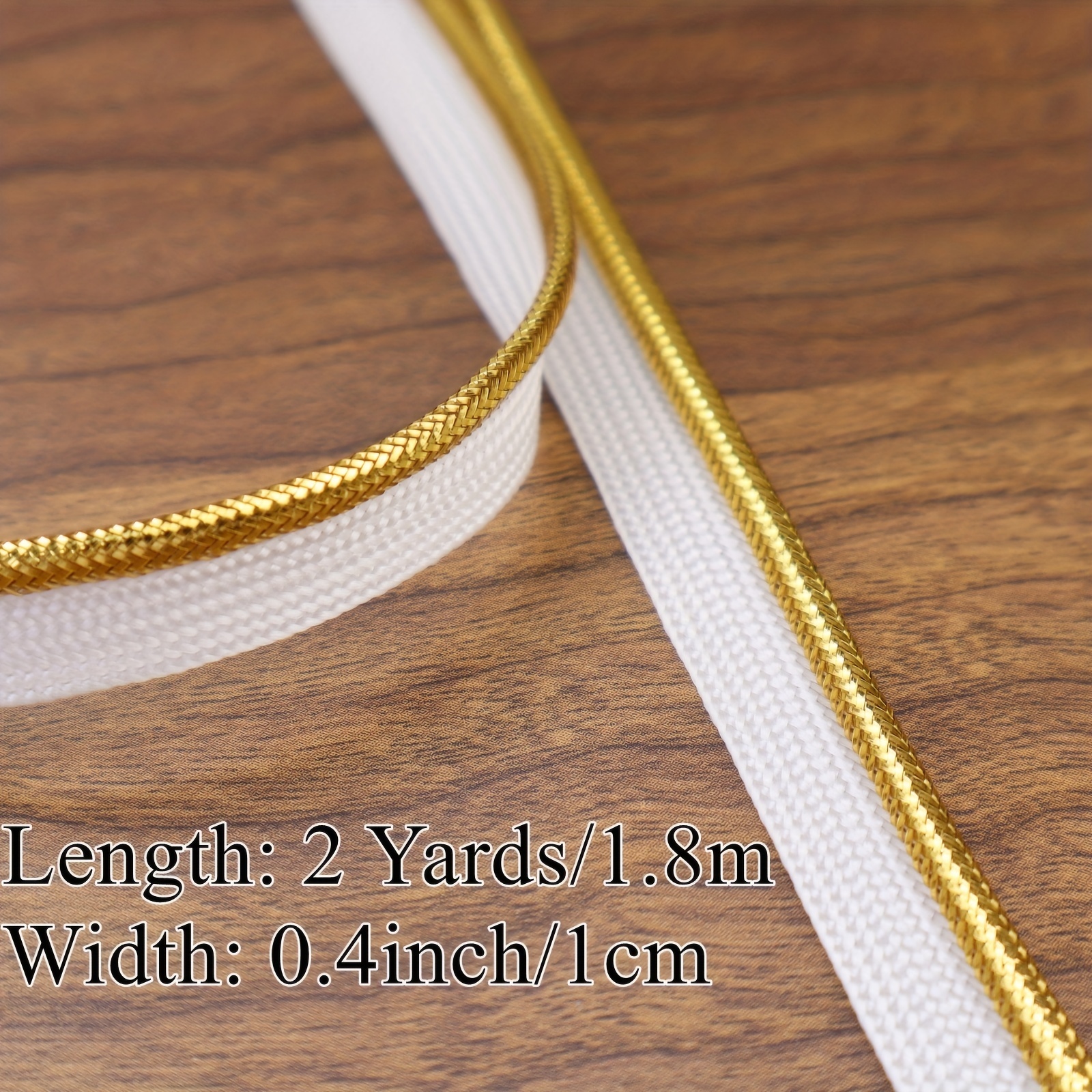 Golden Piping Trim with Metallic Lip Welting 0.4inch/1cm Bias Tape Trim for  Sewing Home Decor Upholstery 5 Yards
