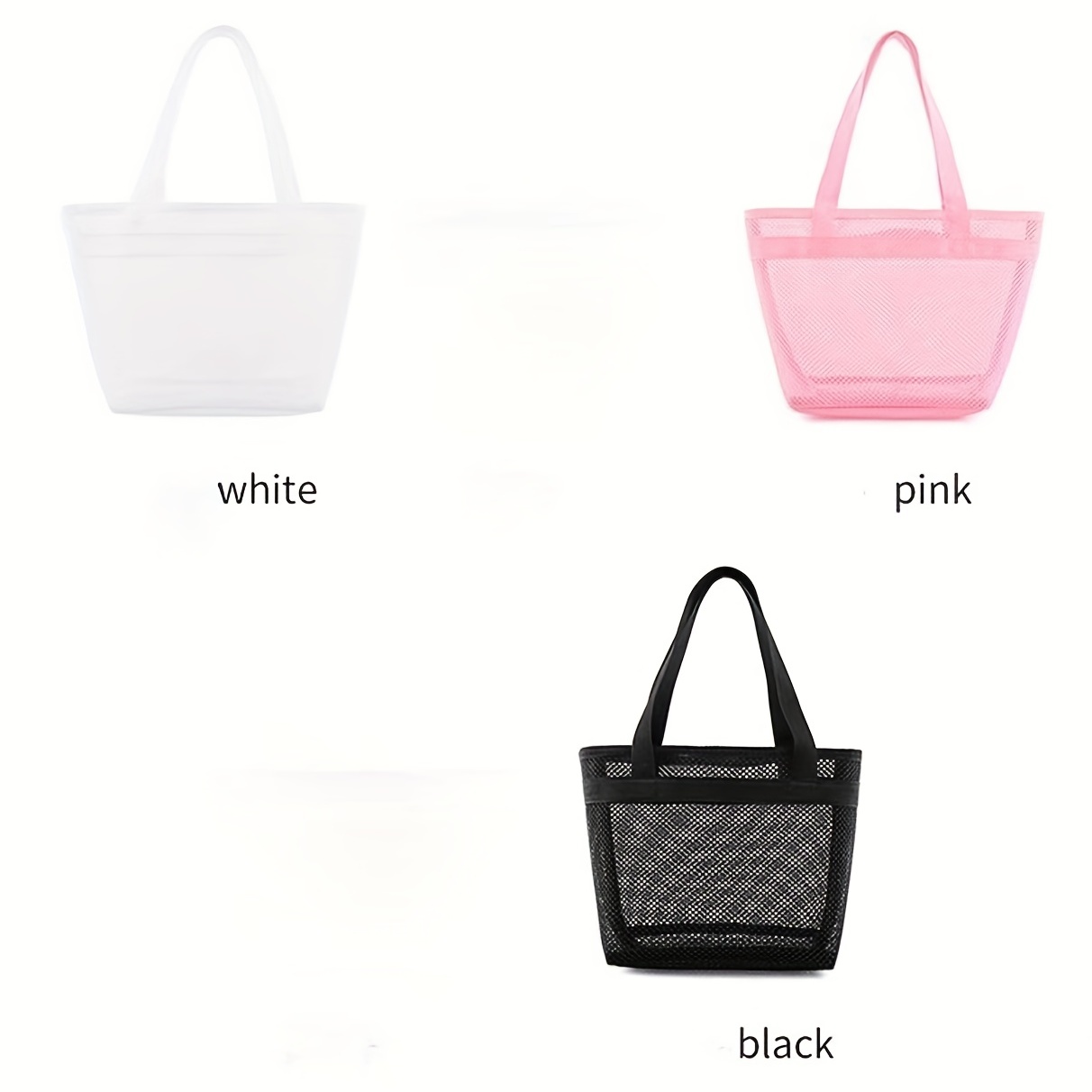 Portable Mesh Toiletry Bag Transparent Mesh Cosmetics Bag