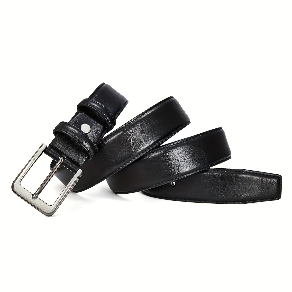 Cinturón Cuero Genuino Hombre, Cinturones Informales Clásicos Moda