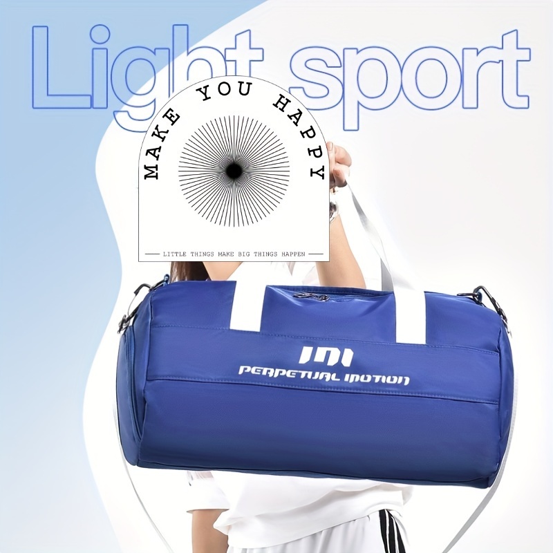 Bolsa deportiva de gimnasio para mujer, bolsa de viaje para entrenamiento,  bolsa de hombro con compartimento para zapatos y bolsillo húmedo, bolsa
