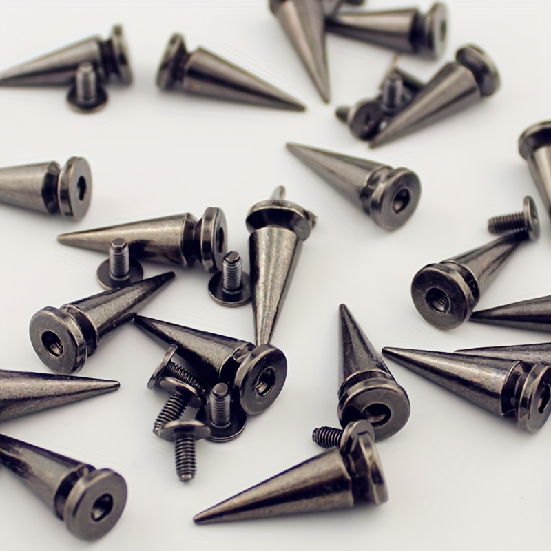 Silver Cone Studs And Spikes DIY Craft Cool Punk Garment Rivets