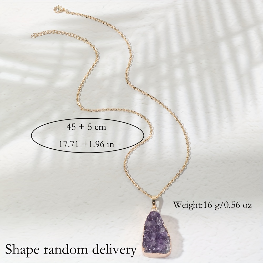 Natural Crystal Pendant Necklace