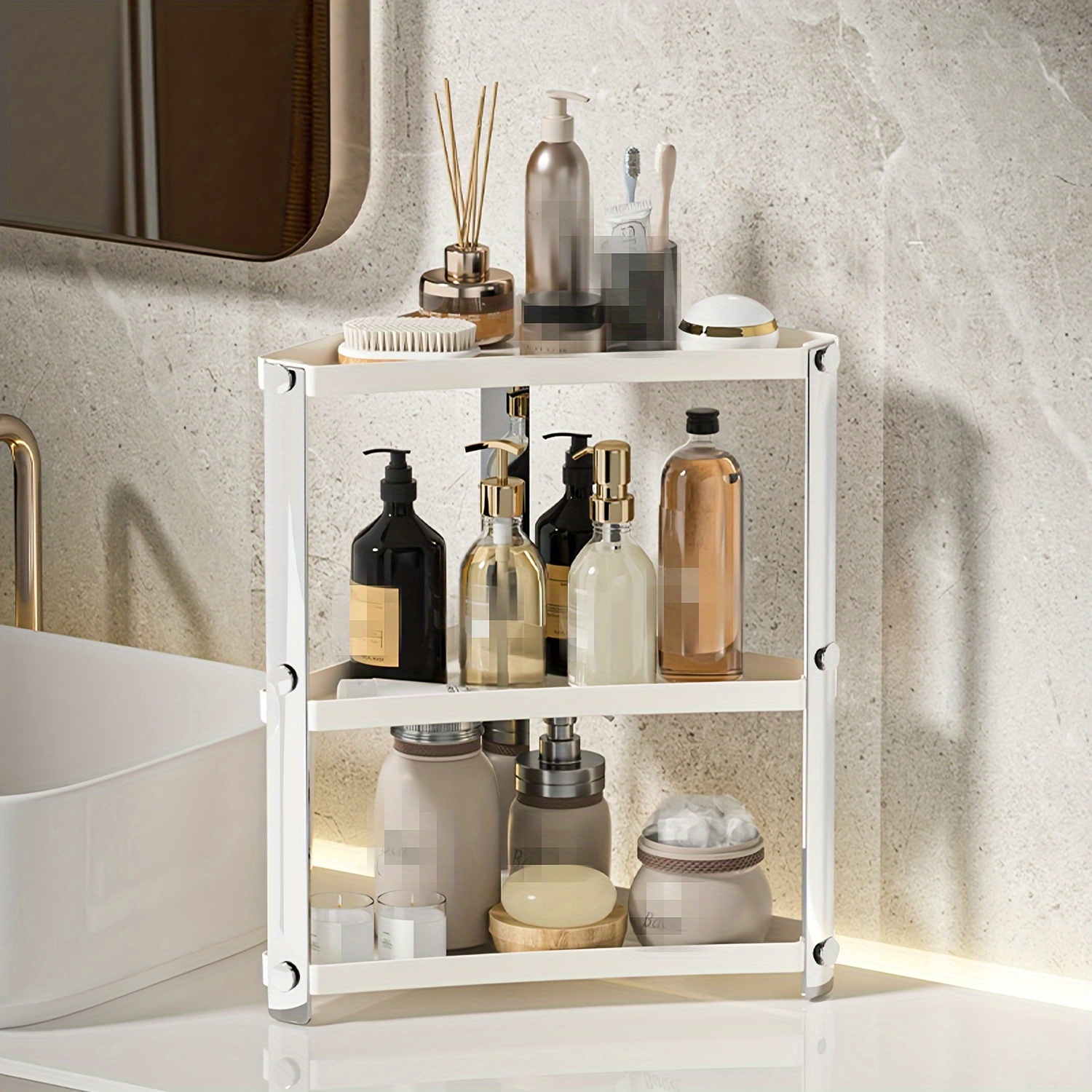 Bathroom Organizer Countertop 2/3 Tier Vanity Tray Skincare - Temu