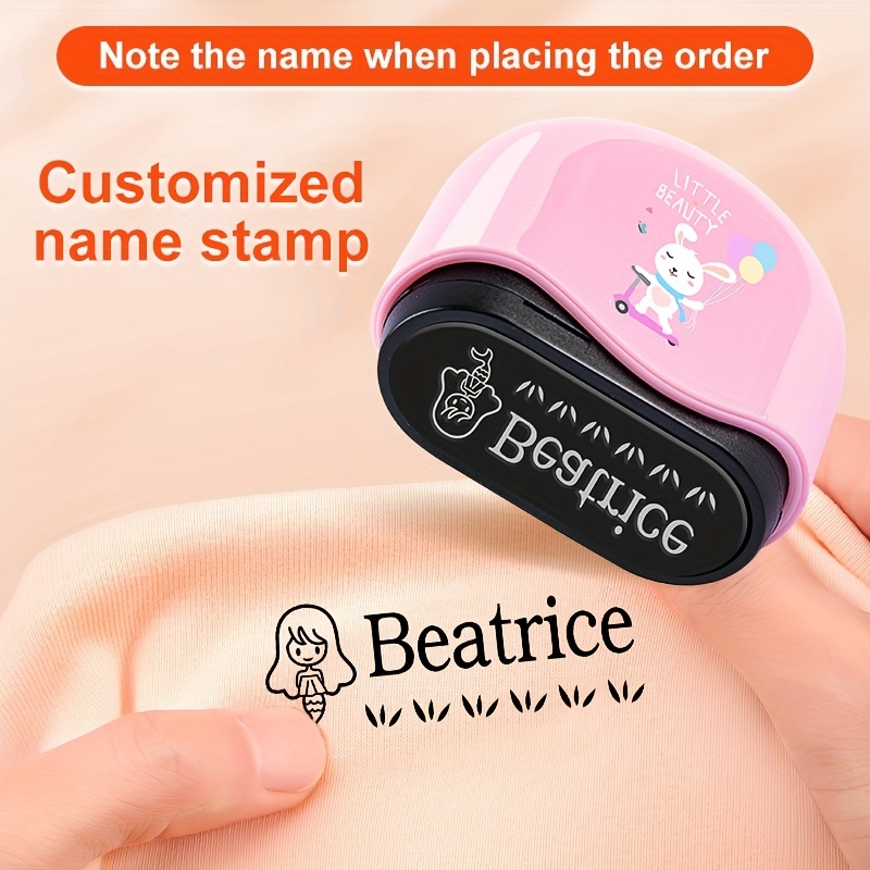 Waterproof Clothing Name Stamps for Kids-Personalized Cartoon Animal  Waterproof Name Custom Stamp