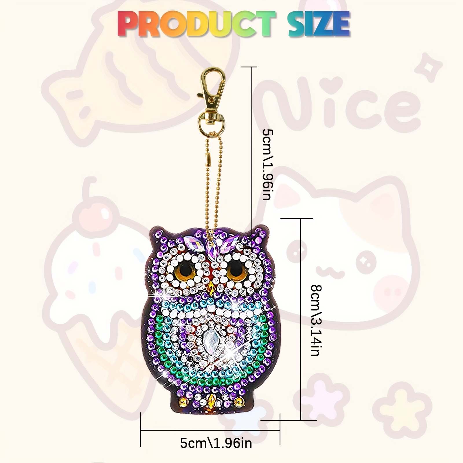 Simple Creative Style Art Double headed Cute Owl Diamond - Temu