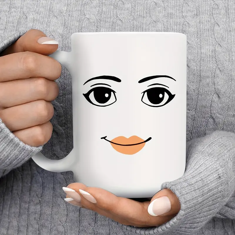 ROBLOX MAN FACE Mug Funny Gamer Birthday Gift Hot Cup, Back To