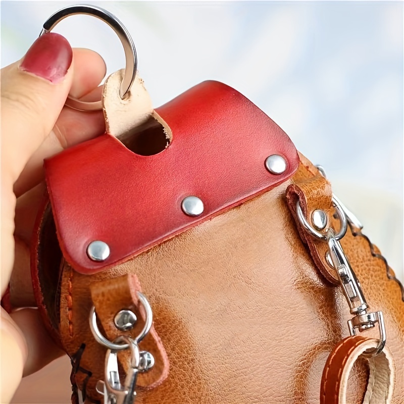 Purse Jewelry Handmade Leather Keychain Handbag Purse 