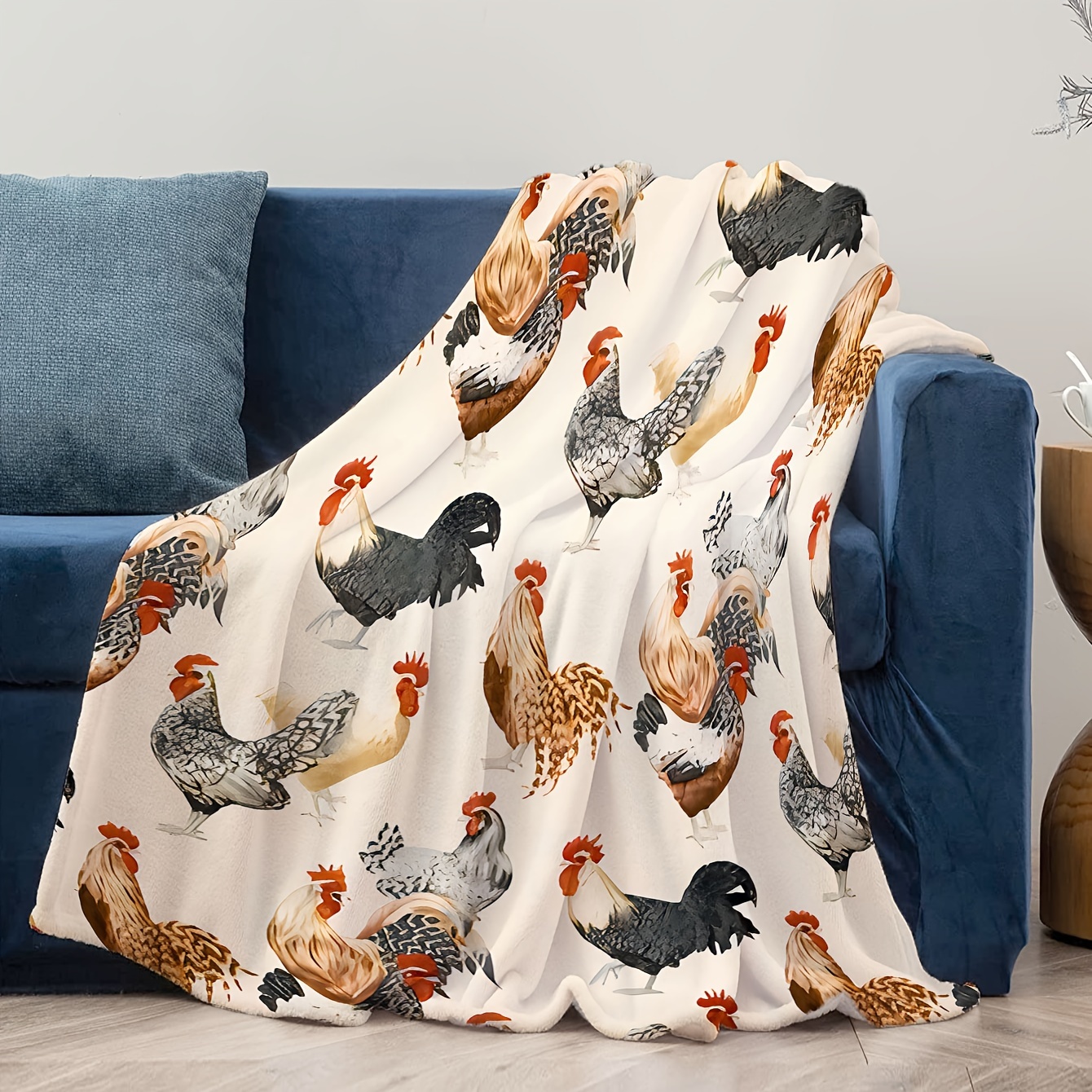 Chickens Throw Blanket hotsell - Chickens by karen_erasmus - Farm Animal Roosters Hens Eggs Barn Nursery Throw Blanket with Spoonflower Fabric