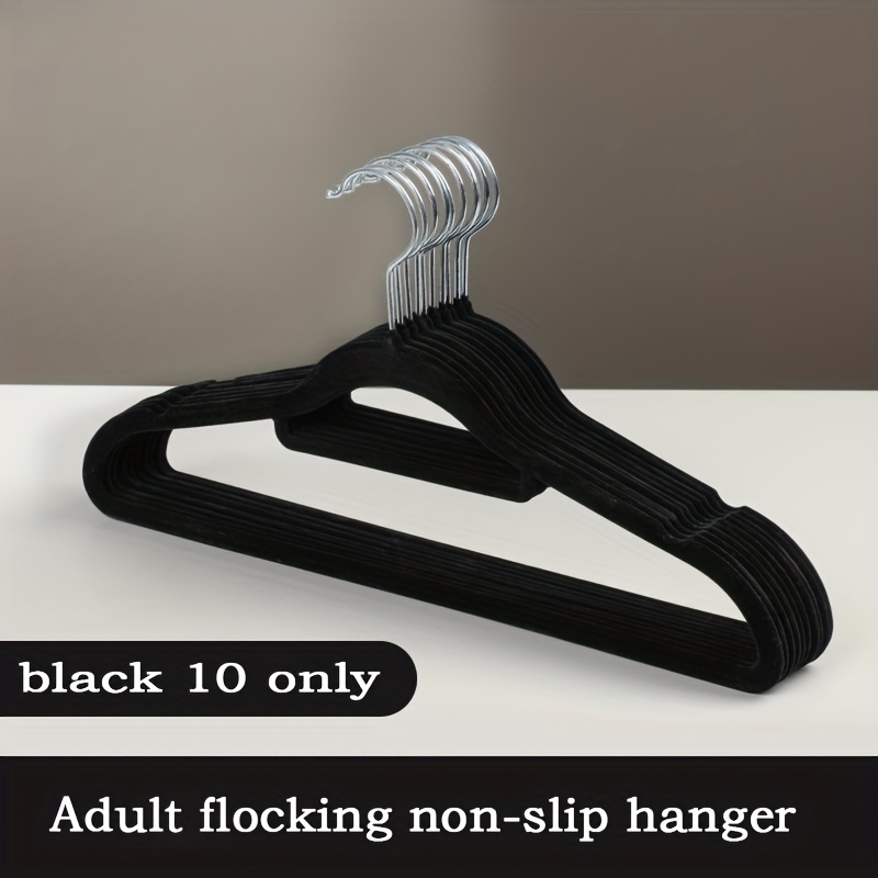 20 Flocking Hangers Anti-Slip Traceless Clothes Support Household Suede  Hangers