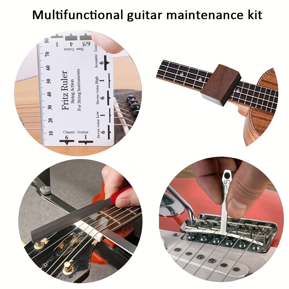 Mirrwin Saitenschneider Saiten-Pin-Abzieher Gitarren-Saitenkurbel 3-in-1  Saitenkurbel Reparatur Multitool Funktionelle für Gitarre Gitarre  Elektrisch