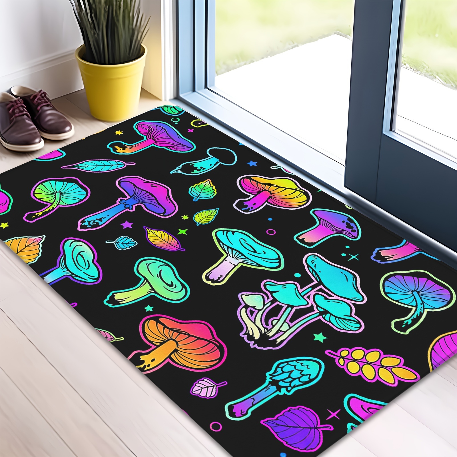 Mushroom Doormats, Indoor Outdoor Non Slip Durable Washable Floor Mat, Home  Decorative Welcome Door Mats, Rugs For Entrance Bedroom Bathroom - Temu