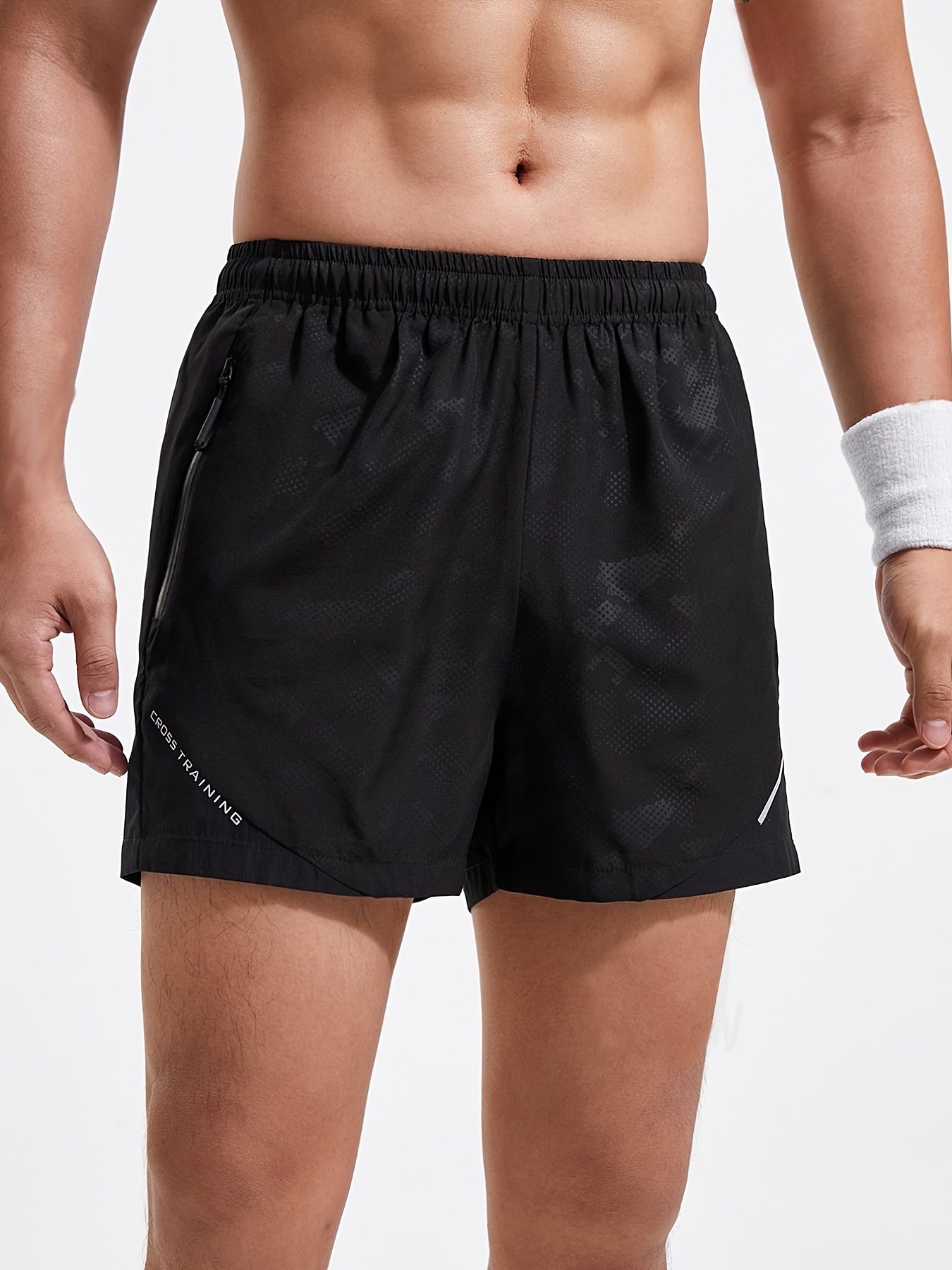Men's Breathable Elastic Sports Shorts Casual Lightweight - Temu Canada