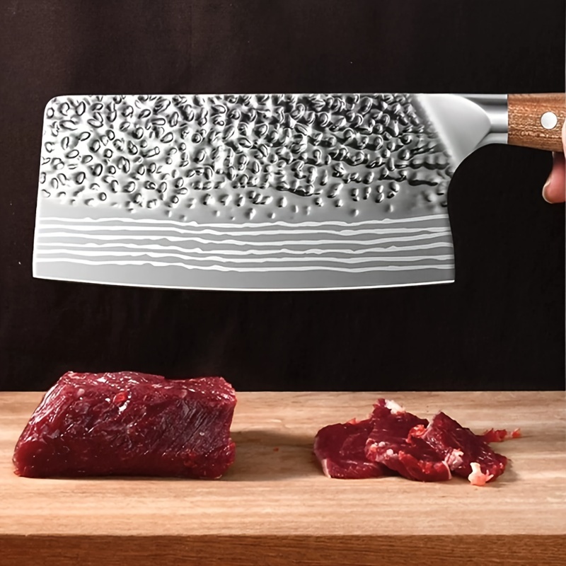Stainless Steel Kitchen Forged Knife, Slicing Chopping And Cutting Knife,  Super-fast And Sharp Meat Cutting Knife - Temu