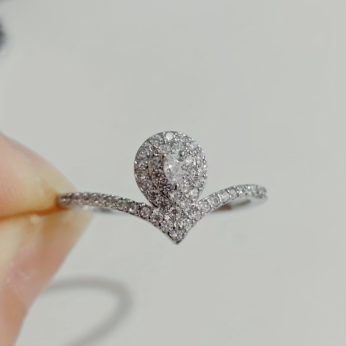 Copper Zircon Ring Set