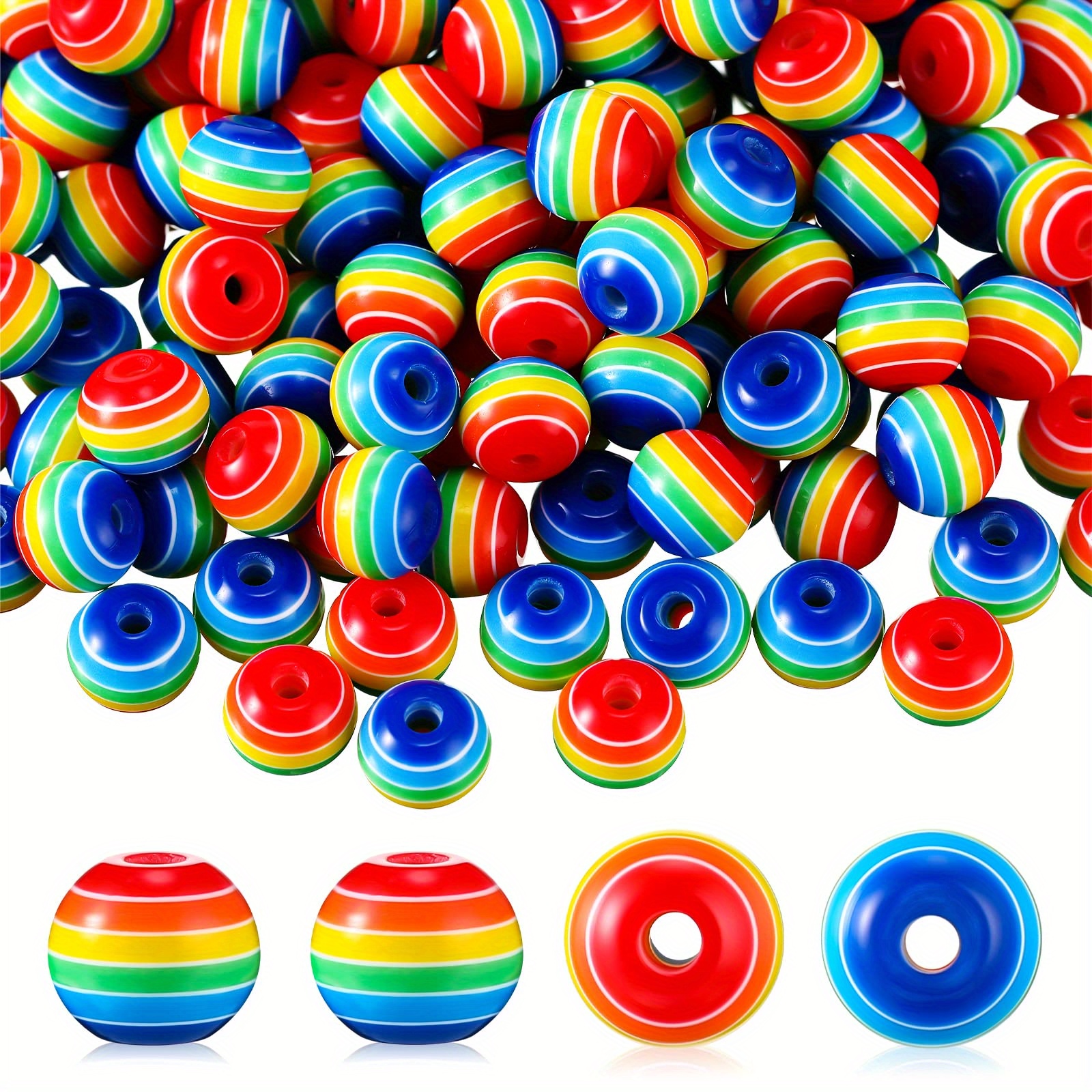Bubble Candy Colorful Acrylic Loose Beads Strawberry Round - Temu